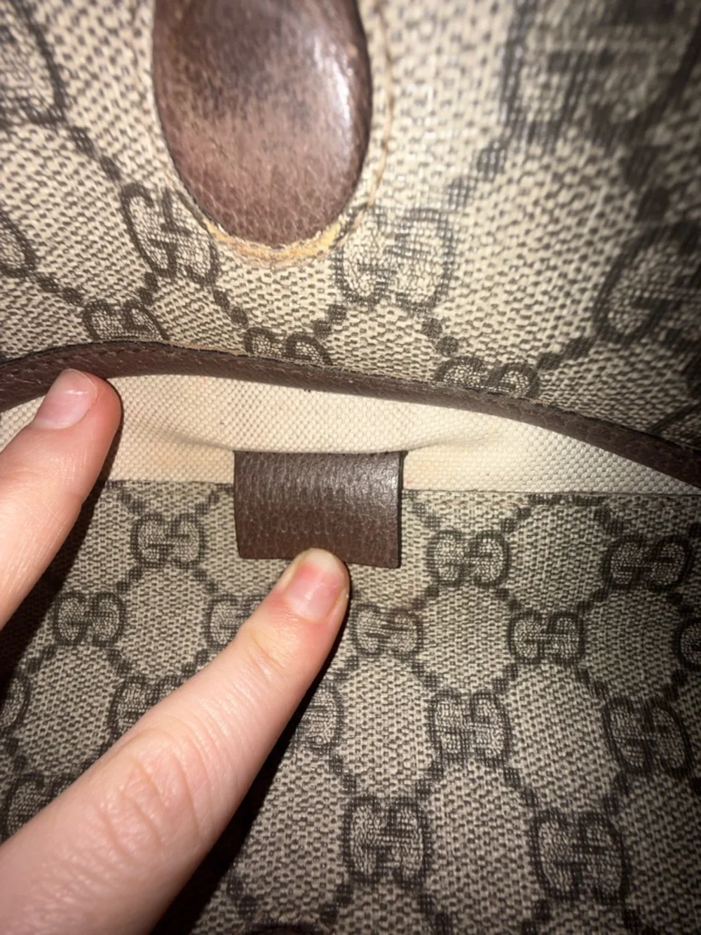 Gucci Tan GG Canvas Belt Bag with Green-Red Web Strap - Picture 6 of 7
